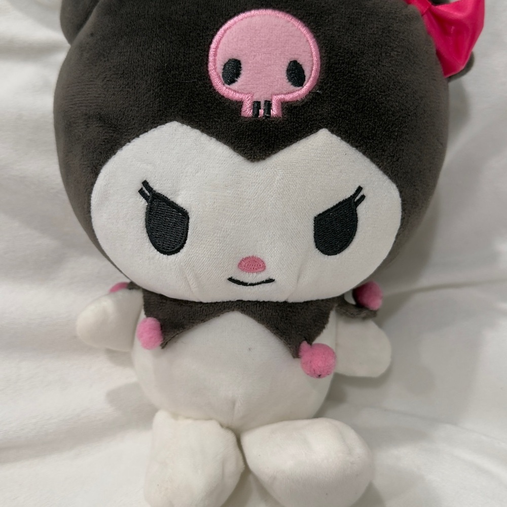 Cute Plush Toy with Pink Accents